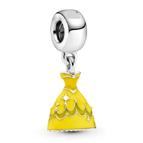 Charm Plata Vestido Princesa Bella La Bella Y La Bestia Disney Pandora Gnoce Factory