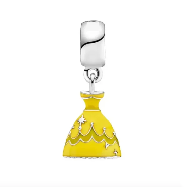 Charm Plata Vestido Princesa Bella La Bella Y La Bestia Disney Pandora Gnoce Factory