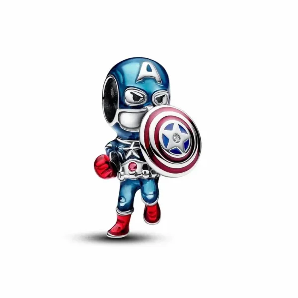 Charm Plata Capitán América Vengadores Avengers Marvel Pandora Gnoce Factory