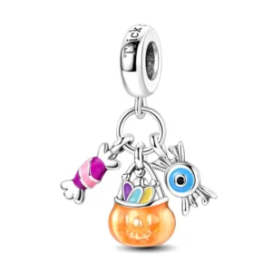 Charm Plata Dulce Truco Halloween Calabaza Pandora Gnoce Factory