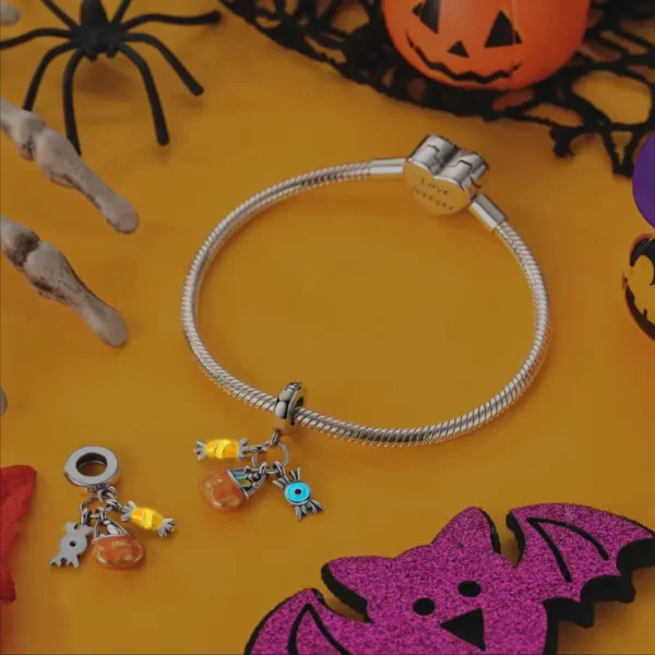 Charm Plata Dulce Truco Halloween Calabaza Pandora Gnoce Factory