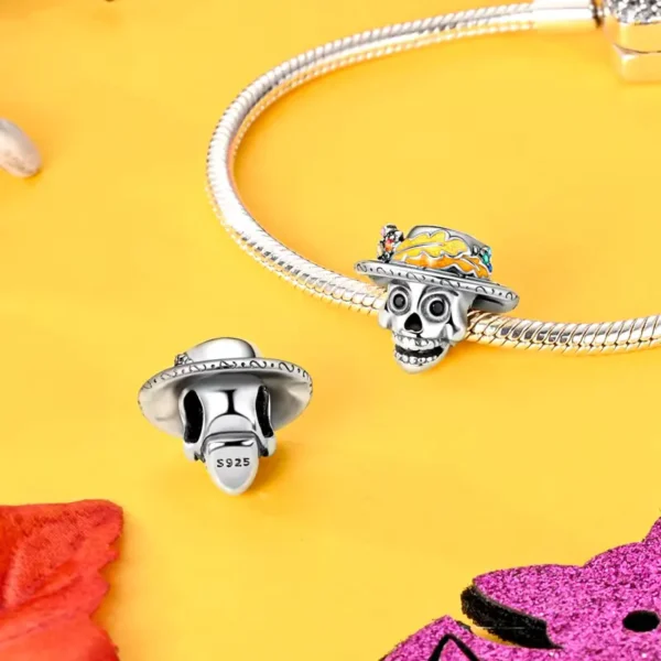 Charm Plata Catrina Calavera Dia De Muertos Halloween Pandora Gnoce Factory