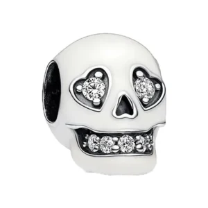 Charm Plata Calavera Fluorescente Dia De Muertos Halloween Pandora Gnoce Factory